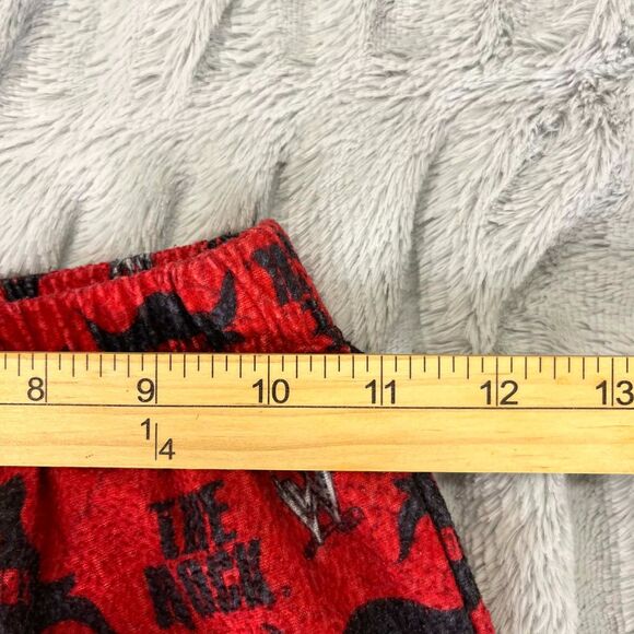 WWE Lounge Pants Boys L The Rock I Bring It Red Pajama Bottoms Elastic Waist - Picture 4 of 6